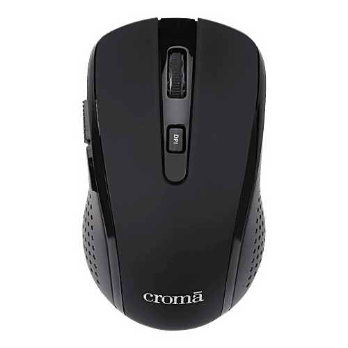 Croma Croma 2.4 GHz Wireless Keyboard & Mouse Combo (1000 DPI, Plug & Play, Black), 1 Unit