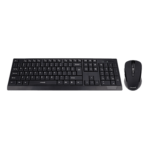 Croma Croma 2.4 GHz Wireless Keyboard & Mouse Combo (1000 DPI, Plug & Play, Black), 1 Unit