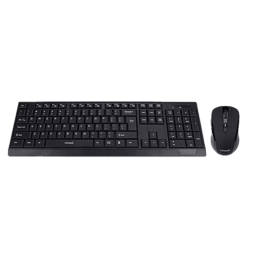 Croma Croma 2.4 GHz Wireless Keyboard & Mouse Combo (1000 DPI, Plug & Play, Black), 1 Unit