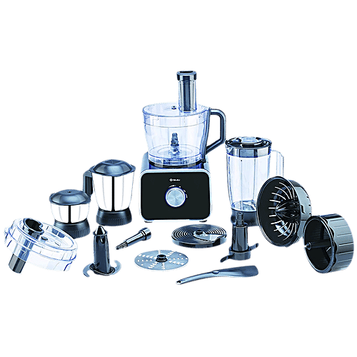 Bajaj BAJAJ FX 1000 DLX 1000 Watt Food Processor with 6 Blades (Black), 1 Unit  