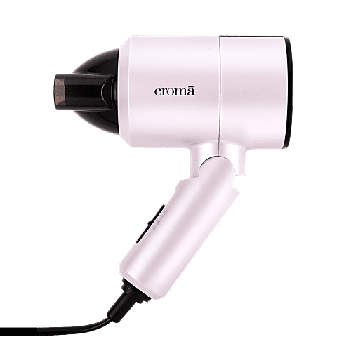 Croma Hair Dryer with 3 Heat Settings & Cool Shot (Overheat Protection, Pink), 1 Unit  