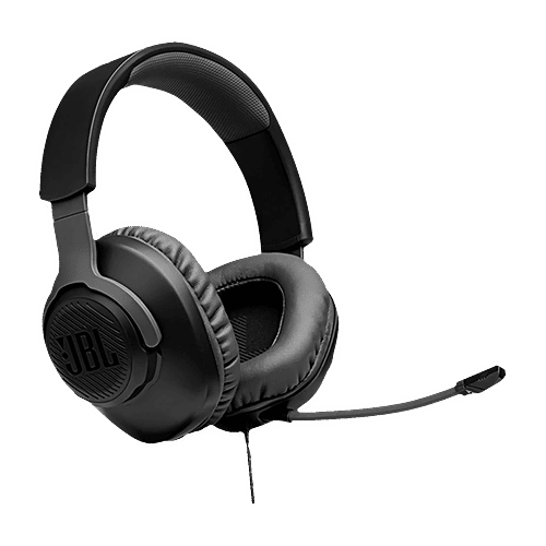 JBL JBL Quantum 100 JBLQUANTUM100BLK Wired Headphone with Mic (3.5 mm Connector, On Ear, Black), 1 Unit