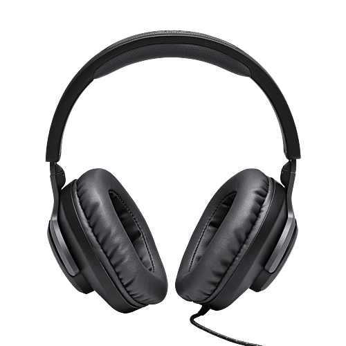 JBL JBL Quantum 100 JBLQUANTUM100BLK Wired Headphone with Mic (3.5 mm Connector, On Ear, Black), 1 Unit