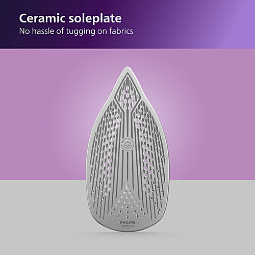 Philips India EasySpeed Plus 2400 Watts 270ml Steam Iron (Durable Ceramic Soleplate, GC2147/30, Purple), 1 Unit  