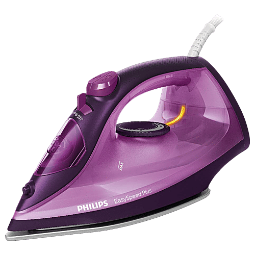 Philips India EasySpeed Plus 2400 Watts 270ml Steam Iron (Durable Ceramic Soleplate, GC2147/30, Purple), 1 Unit  