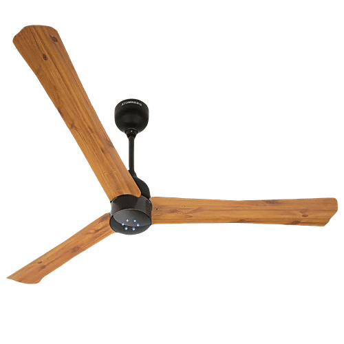 Atomberg atomberg Renesa Smart Plus 5 Star 1200mm 3 Blade BLDC Motor Smart Ceiling Fan with Remote (Alexa & Google Assistant, Golden Oakwood), 1 Unit  