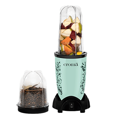 Croma Personal 400 Watt 5 Jars Blender (21500 RPM, Overload Protection, Teal Green), 1 Unit  