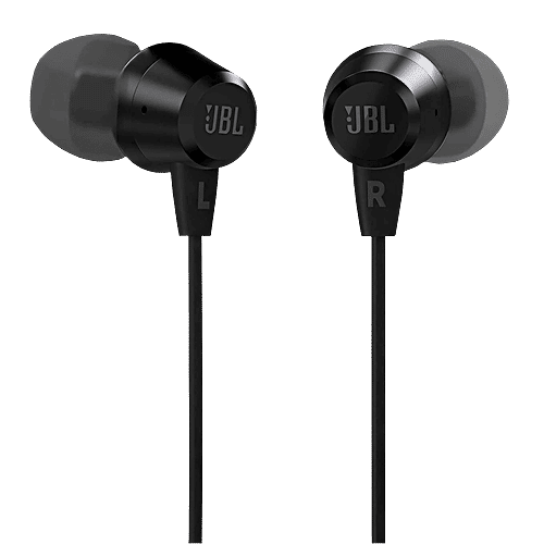 JBL JBL T50HIBLKIN Wired Earphone with Mic (In Ear, Black), 1 Unit