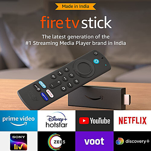 Amazon Fire TV Stick 3rd Gen with Alexa Voice Remote (HD Streaming, B08R6QR863, Black), 1 Unit  