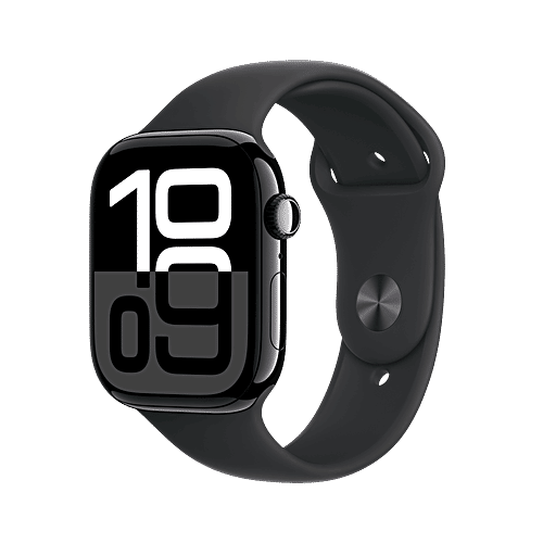 Apple Apple Watch Series 10 GPS with Sport Band - M/L (46mm Retina LTPO3 OLED Display, Jet Black Aluminium Case), 1 Unit  