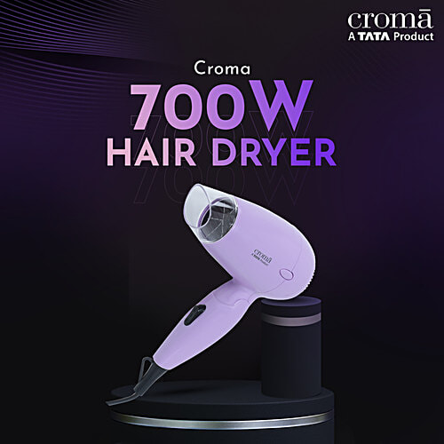 Croma CRSH700HCA270601 Hair Dryer with 2 Heat Settings (Overheat Protection, Purple), 1 Unit  
