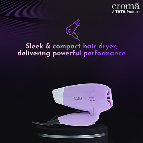 Croma CRSH700HCA270601 Hair Dryer with 2 Heat Settings (Overheat Protection, Purple), 1 Unit  