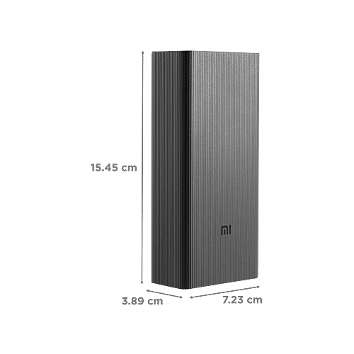 Mi Boost Pro 30000 mAh 18W Fast Charging Power Bank (1 Micro USB Type B, 1 Type C & 2 Type A Ports, Power Delivery 3.0, Black), 1 Unit  
