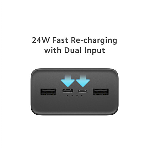 Mi Boost Pro 30000 mAh 18W Fast Charging Power Bank (1 Micro USB Type B, 1 Type C & 2 Type A Ports, Power Delivery 3.0, Black), 1 Unit  