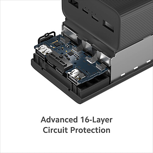 Mi Boost Pro 30000 mAh 18W Fast Charging Power Bank (1 Micro USB Type B, 1 Type C & 2 Type A Ports, Power Delivery 3.0, Black), 1 Unit  