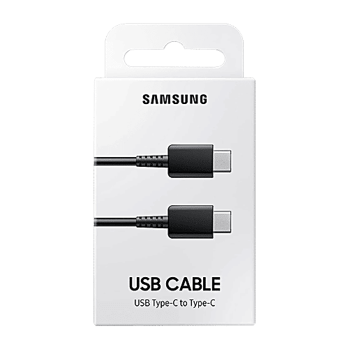 Samsung SAMSUNG Type C to Type C 3.2 Feet (1M) Cable (High Speed Data Transfer, Black), 1 Unit