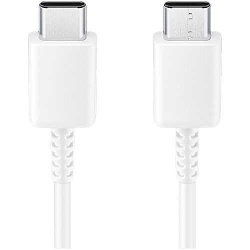 Samsung Type C to Type C 3.2 Feet (1M) Cable (2 Mbps Data Speed, White), 1 Unit