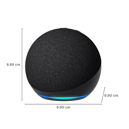 Amazon Echo Dot (5th Gen) with Built-in Alexa Smart Wi-Fi Speaker (Ambient Temperature Sensor, Black), 1 Unit  