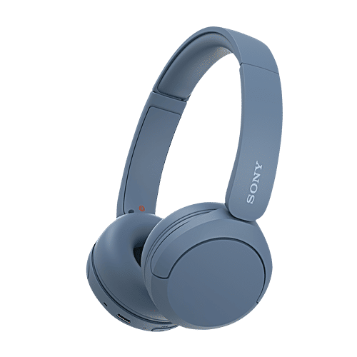 Sony WH-CH520 Bluetooth Headphone with Mic (30mm Driver, On Ear, Blue), 1 Unit  