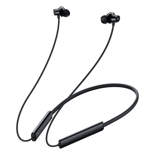 Realme Buds Wireless 3 RMA 2119 Neckband with Active Noise Cancellation (IP55 Water Resistant, Google Fast Pairing, Pure Black), 1 Unit  