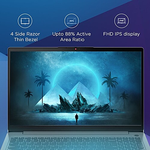 Lenovo Lenovo IdeaPad 3 15IAU7 Intel Core i3 12th Gen Laptop (8GB, 512GB SSD, Windows 11 Home, 15.6 inch Full HD, MS Office 2021, Arctic Grey, 1.63 KG), 1 Unit  