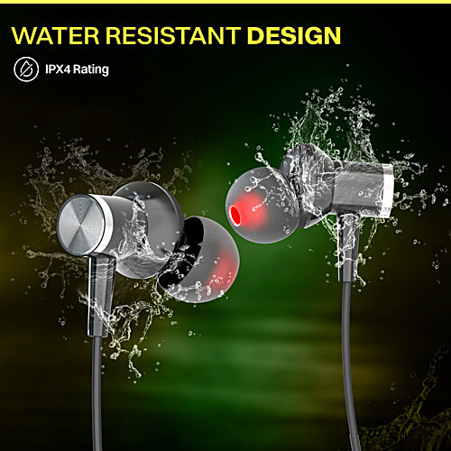 Croma CRSE020EPA0302 Neckband with Environmental Noise Cancellation (IPX4 Water Resistant, 10mm Driver, Black), 1 Unit  