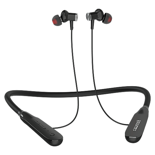 Croma CRSE020EPA0302 Neckband with Environmental Noise Cancellation (IPX4 Water Resistant, 10mm Driver, Black), 1 Unit  