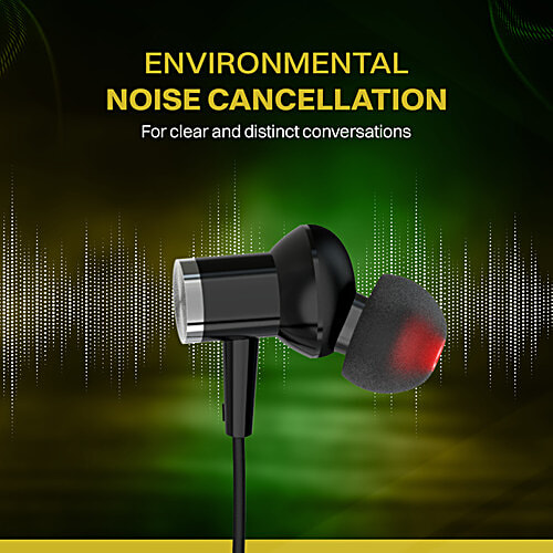 Croma CRSE020EPA0302 Neckband with Environmental Noise Cancellation (IPX4 Water Resistant, 10mm Driver, Black), 1 Unit  