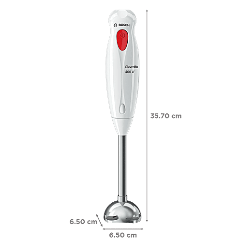 Bosch BOSCH CleverMixx 400 Watt 1 Speed Hand Blender (Pulse Function, White), 1 Unit