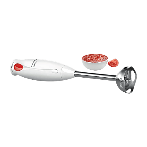 Bosch BOSCH CleverMixx 400 Watt 1 Speed Hand Blender (Pulse Function, White), 1 Unit