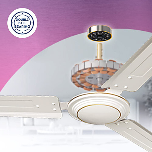 Crompton Surebreeze Hill Briz 1 Star 1200mm 3 Blade Copper Motor Ceiling Fan (Inverter Technology, Opal White), 1 Unit  