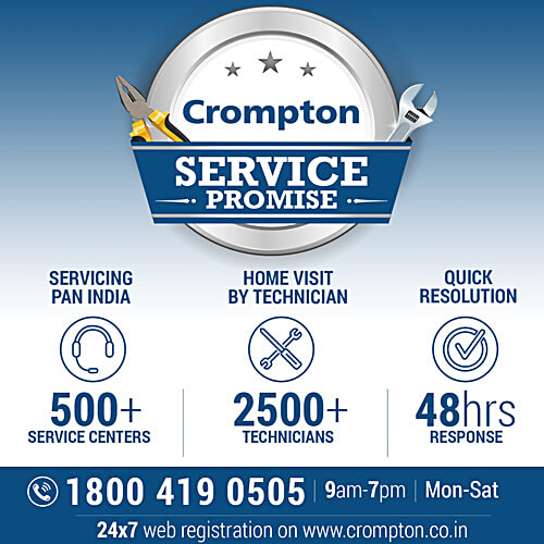 Crompton Surebreeze Hill Briz 1 Star 1200mm 3 Blade Copper Motor Ceiling Fan (Inverter Technology, Opal White), 1 Unit  