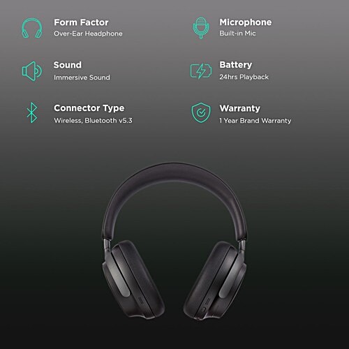Bose BOSE QuietComfort Ultra Bluetooth Headphone with Mic (Upto 24 Hours Playback, Over Ear, Black), 1 Unit  