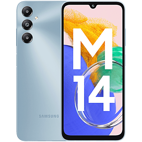 Samsung Galaxy M14 (4GB RAM, 64GB, Arctic Blue), 1 Unit