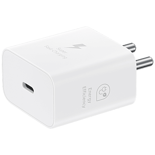 Samsung SAMSUNG 25W Type C Fast Charger (Adapter Only, Support PD 3. PPS, White), 1 Unit