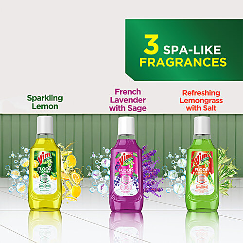 Vim UltraPro French Lavender With Sage Floor Cleaner, 500 ml  100% Removal of Tough Stains, Germ Removal, Spa Like Fragrance