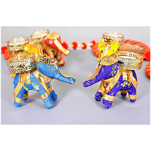 Divine Art Elephant Tea Light Holder, 2 pcs (Set of 2)