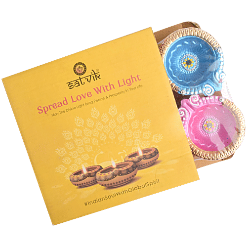 Satvik Clay Diya - Model 3, 6 pcs  