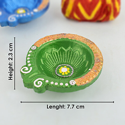 Satvik Clay Diya - Model 3, 6 pcs  