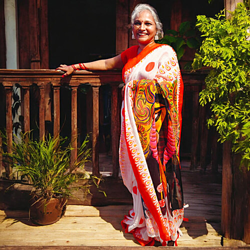 House of Festivals Premium Kolkata Durga Puja Cotton Saree - 6.25 m, 1 pc