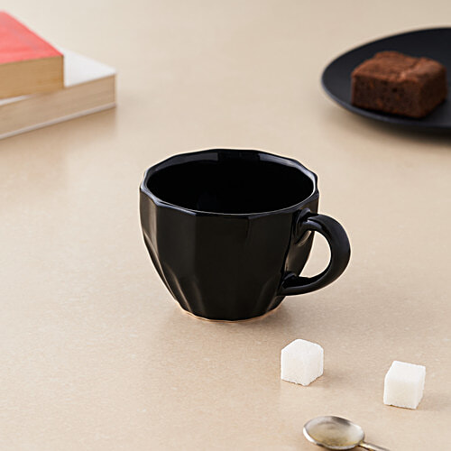 bb home Earth Diamond Black Coffee Mug, 220 ml