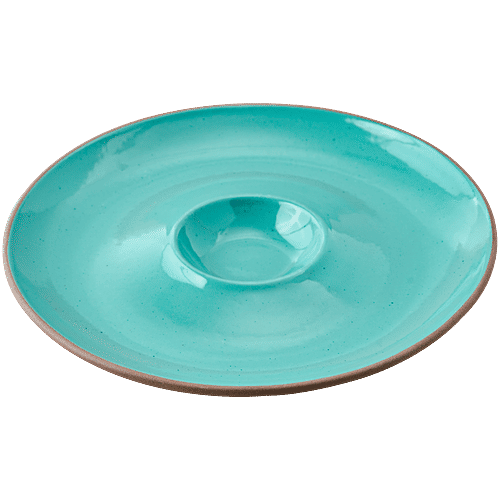 bb home Earth Round Chip & Dip Serving Platter, 25.5 cm, 1 pc