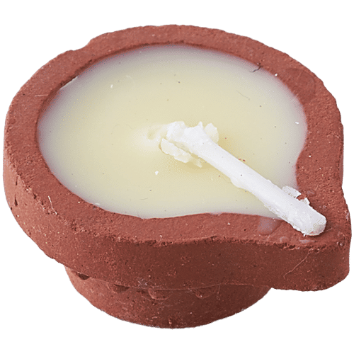 Daivya Sparsh by bigbasket Traditional Ghee Diya - Burn Time Up To 45 Min, 10 pcs Burn Time Up To 40 min