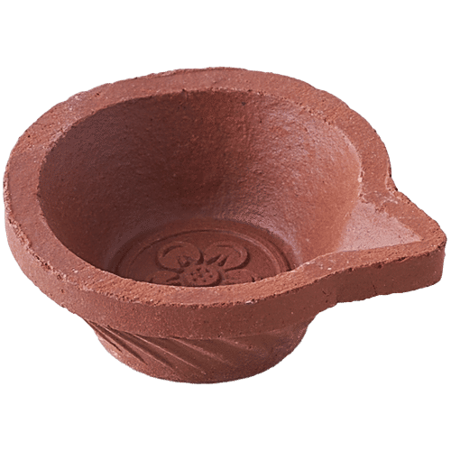 Daivya Sparsh by bigbasket Terracotta Charm Festive Diya - Medium Size, 10 pcs  