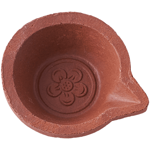 Daivya Sparsh by bigbasket Terracotta Charm Festive Diya - Medium Size, 10 pcs  