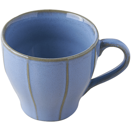 bb home Earth Porcelain Blue Teacup, 200 ml (Set of 4) 