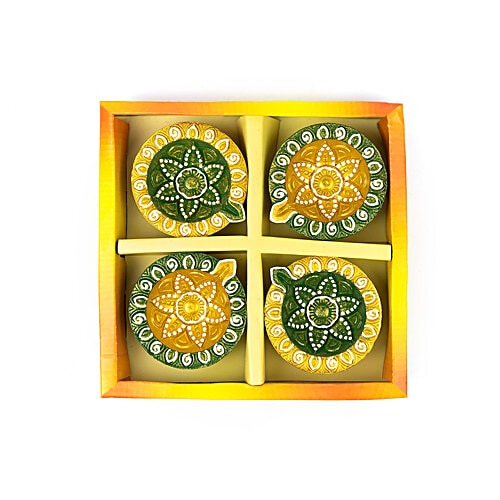 Tota Colour Diya - Design 1, 4 pcs  