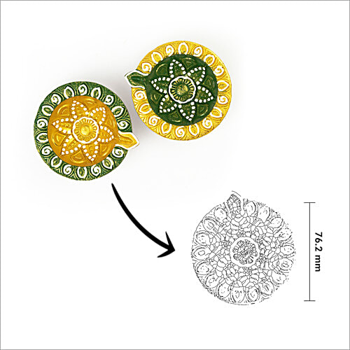 Tota Colour Diya - Design 1, 4 pcs  