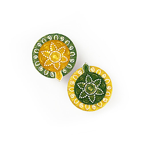 Tota Colour Diya - Design 1, 4 pcs  