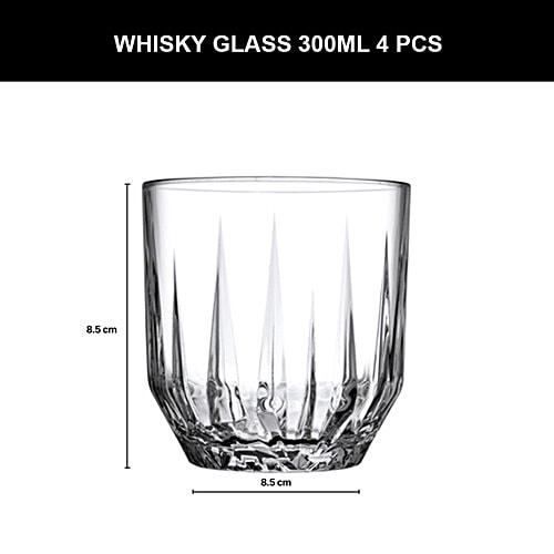 Pasabahce Merry Malt Echo Whisky Set - With Tong, 6 pcs (Ice Bucket - 815 ml + 4 x 300 ml Whisky Glass)